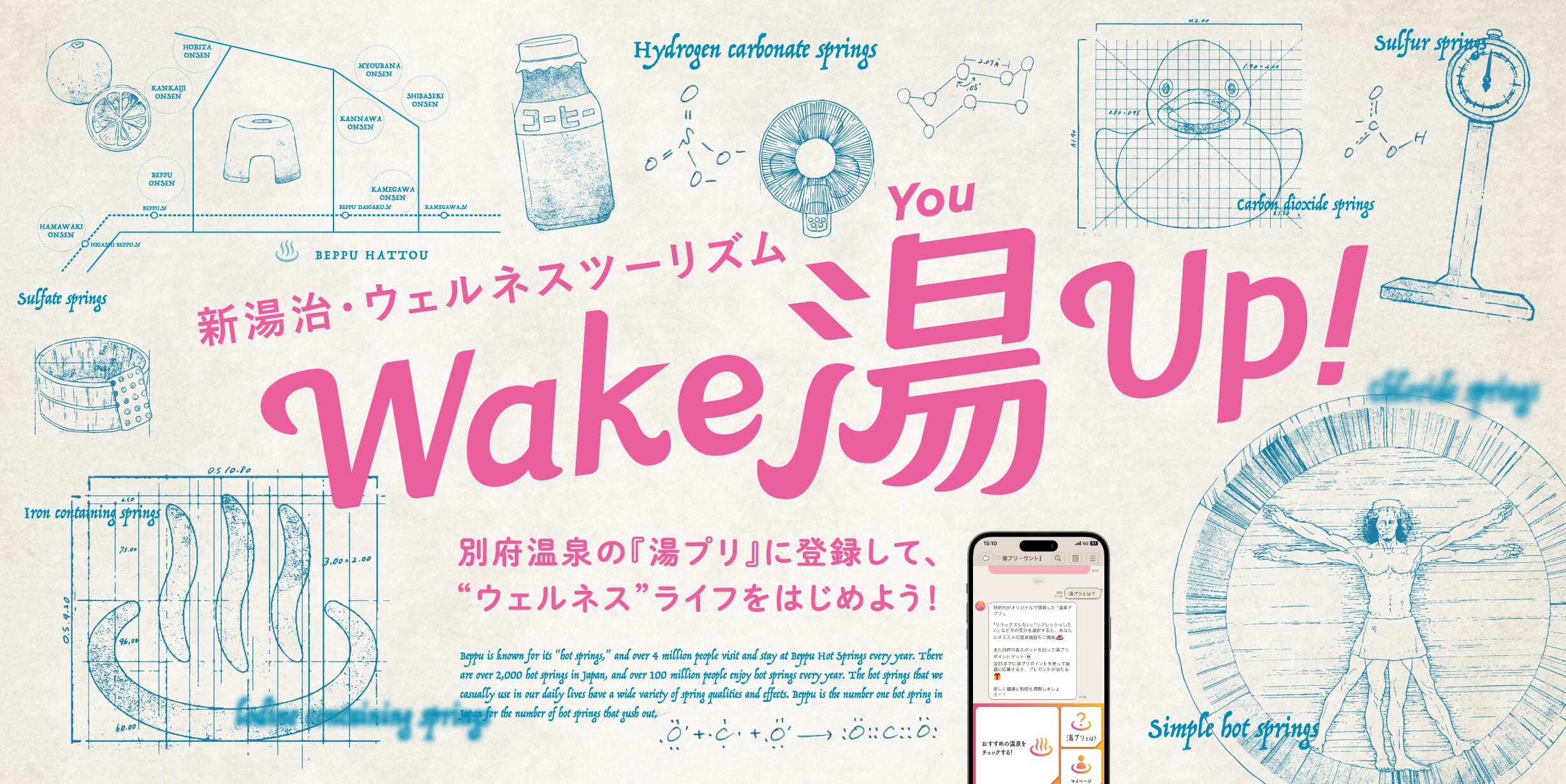 新湯治ウェルネスツーリズム Wake 湯 UP!